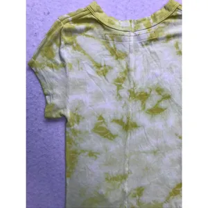 Enza Costa Ribbed T-Shirt Womens Small Lime Ionic Tie Dye Silk Short Sleeve Top thumbnail 9