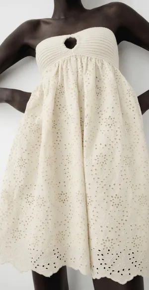 ZARA Strapless Knit  Dress thumbnail 2