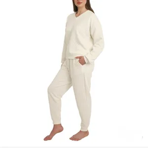 Lands’ End Ivory Quilted Lounge Set XXL thumbnail 5