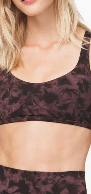 Lululemon Free To Be Wild Sports Bra Mini Dusk Floral Antique Bark Black thumbnail 1