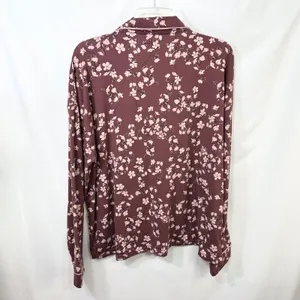 Vince Camuto XL Pajama Set Burgundy Floral Long Sleeve‎ Pants Feminine 651 thumbnail 15