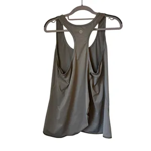 Athleta Gray Racerback Tank Top - Large thumbnail 2