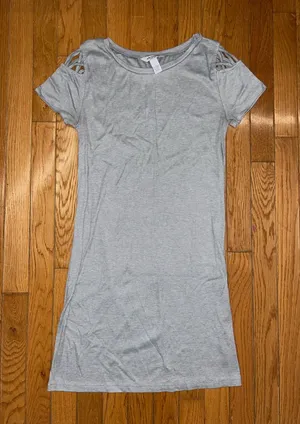 Grey Tshirt Dress thumbnail 1
