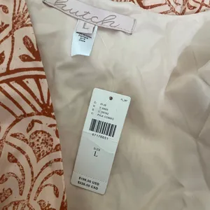 NWT!! Anthropologie HUTCH V-Neck Tiered Wrap Dress Geometric Blockprint Large thumbnail 12