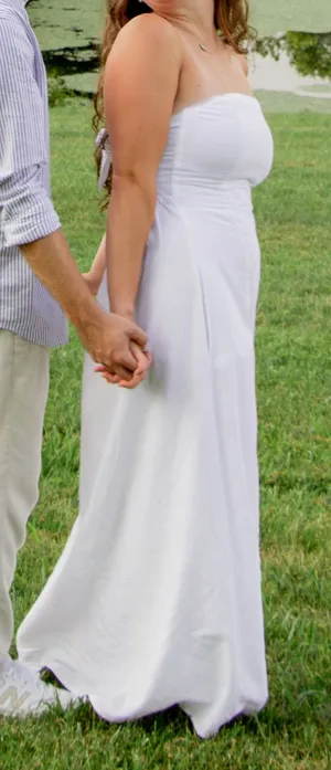 Japna White Strapless dress thumbnail 1