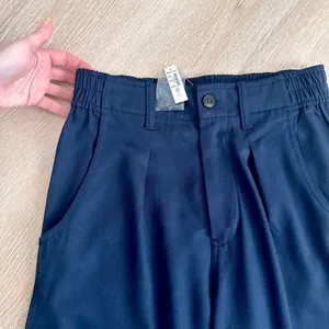 NWT Madewell Straight-Leg Pants High Rise, Drapeweave TENCEL™ Blend – Navy color thumbnail 4