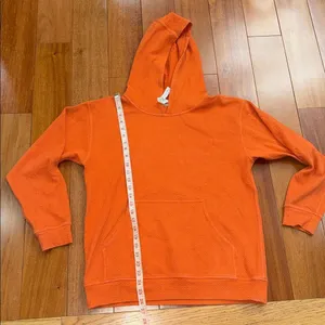 lululemon athletica All Yours Hoodie‎ Bubble Dot Textured Orange Hoodie size 10 thumbnail 7
