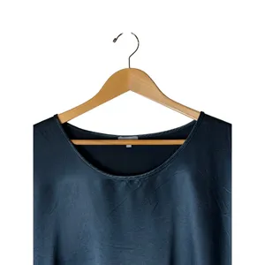 PJ Harlow Roxxy Satin Lounge Top Women Small Navy Blue Pajamas Silky Loungewear thumbnail 4