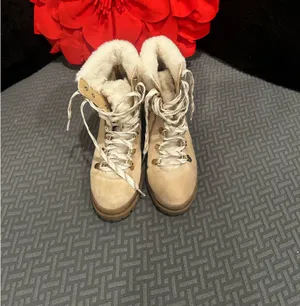 Tan & cream faux fur boots thumbnail 2