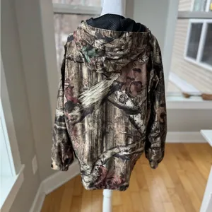 Russell Athletic Russell Outdoors Green Brown Tan Camouflage Full Zip Hooded Jacket Size Kids XL thumbnail 4