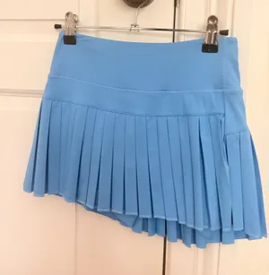 Light Blue Gold Hinge Pleated Tennis Skirt thumbnail 1