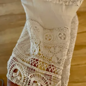 Sweet Journey Beige Lace Trim Maxi Dress Resortwear Sleeveless Vacation S Boho Beach Cruise thumbnail 4