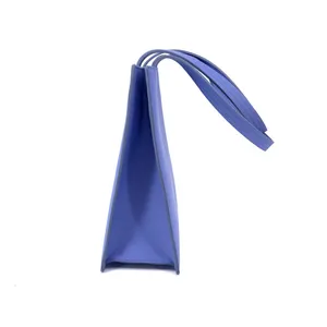 BAGGU Medium Leather Retail Tote Bluebell thumbnail 6