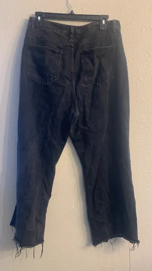 Ripped Black Jeans Size L thumbnail 2
