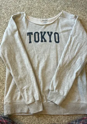 Brandy Melville Off-The-Shoulder Tokyo Crewneck thumbnail 1