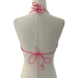 Princess Polly Pink Halter Scarf Crop Top Women's Size 8 | 41-66 thumbnail 2