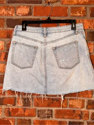 Free people We the Free women’s distressed denim mini skirt blue 29 thumbnail 3