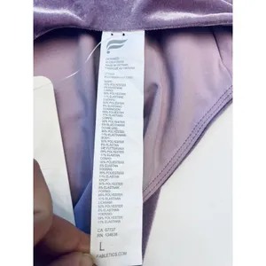 Fabletics Gigi Velour Bodysuit Women L‎ Purple One-Shoulder Snap Closure Velvet thumbnail 7