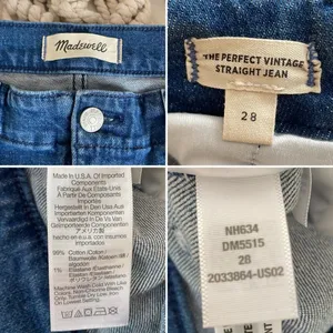 MADEWELL The Perfect Vintage Jean in Medium Indigo Wash: Seamed Edition Size 28 thumbnail 12