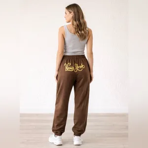 Brown Graphic Jogger Pants Size 1X thumbnail 2