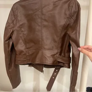 Ashley By 26 International Women's Chocolate Leather Jacket thumbnail 3