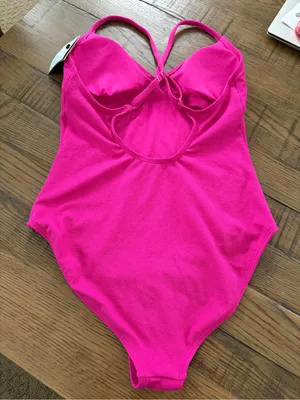 Shade & Shore Hot Pink One-Piece Swimsuit thumbnail 2