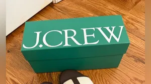 NIB J.Crew Georgina Sandals in Canvas and Leather Strap Slide Sandals size 8 thumbnail 2