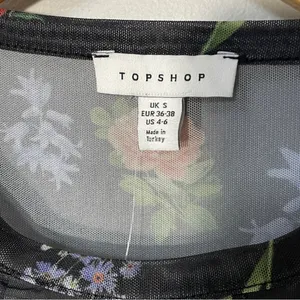TopShop Floral long sleeve‎ mesh women’s size small, NWT thumbnail 3
