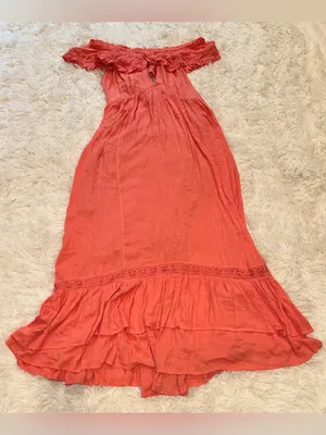 New FREE PEOPLE Moonlight Ocean Maxi in Burnt Coral Size L thumbnail 9