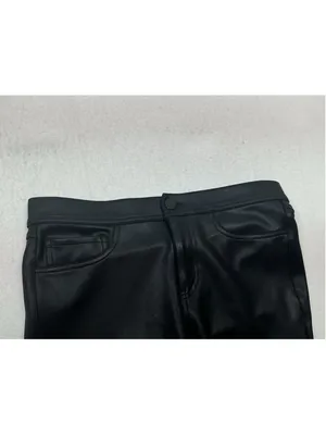 Express Women’s Black Faux Leather Skinny Pants Stretch Zip size 8 R thumbnail 3