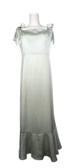 Satin Tea Green‎ Maxi Dress thumbnail 1