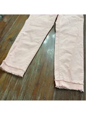 LOFT Peach Girlfriend Chino Petite Ankle Pants 4P Frayed Hem NWT thumbnail 3