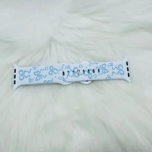 Blue Bow Design Apple Watch Bands 42mm 44mm 45mm 49mm thumbnail 3