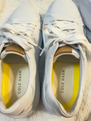 Cole Haan Women's Grand Hurrion Cup Lace-to-Toe Sneakers, White/Irish Coffee 6.5 thumbnail 5