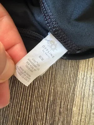 Aerie Black OFFLINE biker shorts thumbnail 4