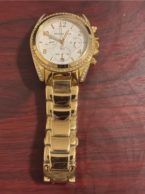 NWOT Michael Kors Gold and White Crystal-Accent Watch, MK6762-Needs Battery thumbnail 2
