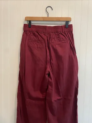 MADEWELL The Neale Straight-Leg Pant in Drapeweave in Cabernet Size 6 thumbnail 10