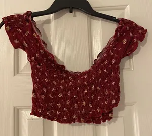 Free People floral off the shoulder top thumbnail 1