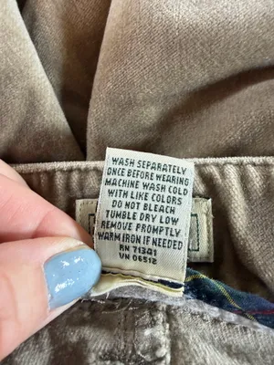 L.L. Bean Velour Pants Womens in Size 16 Light Brown Straight Leg Cabincore thumbnail 11