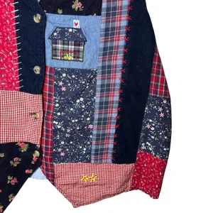 Vintage Victoria Jones Patchwork Embroidered‎ Quilted Teacher Vest Cottagecore thumbnail 5