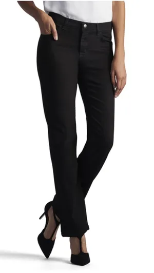 Lee Women's Relaxed Fit Straight Leg Mid Rise Jeans 305-1884 Size 22W Short Peti thumbnail 1