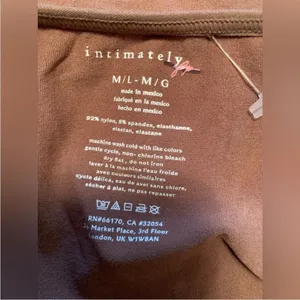 NWOT Free People M/L Low Back Seamless Layering Top Brown NEW Intimately‎ New thumbnail 4