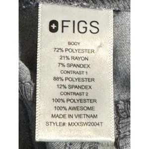 FIGS Zamora Jogger Scrub Pants Womens XS Graphite Gray FIONx Drawstring thumbnail 7
