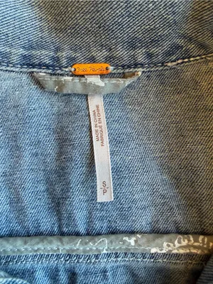Free People Denim Jacket Western Boho Women’s Size Small Faded Country Prairie thumbnail 6