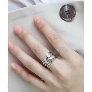Boutique NEW Unisex Large Multilayer Wrap 925 Sterling Silver Band Ring, Adjustable Size‎ thumbnail 5