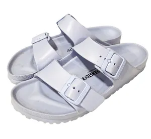 Birkenstock Arizona EVA Stealth Buckle Sandal Rubber Light Blue Size 10 thumbnail 1