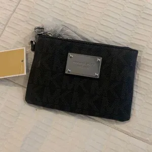 Michael Kors Black Leather Wallet Wristlet thumbnail 1