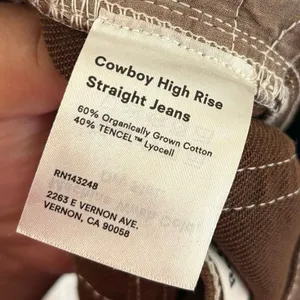 Reformation Brown Cowboy High Rise Straight Jeans Size 23 thumbnail 6