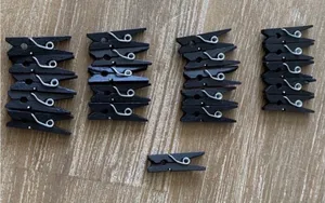21 mini black clothespins thumbnail 1