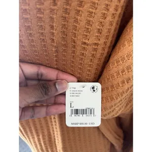 Free People NWT Women Large Orange Knit Sweater Top Lagenlook Boho Fall Cottage thumbnail 8